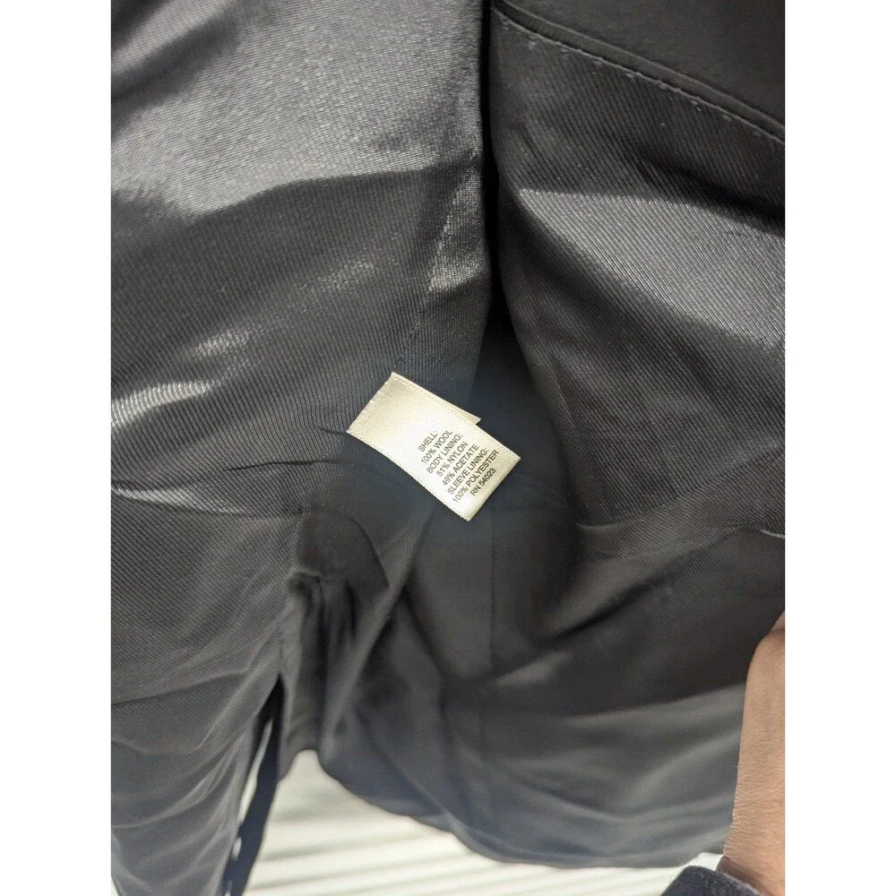 Banana‎ Republic Size 42S Black Italian Wool Tailor Fit Blazer
